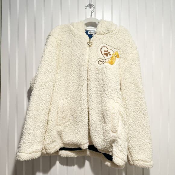 The Bradford Exchange Tops - Bradford Exchange Jurgen Scholz Purr-fectly Cozy Cats Sherpa Sweatshirt Size 1X